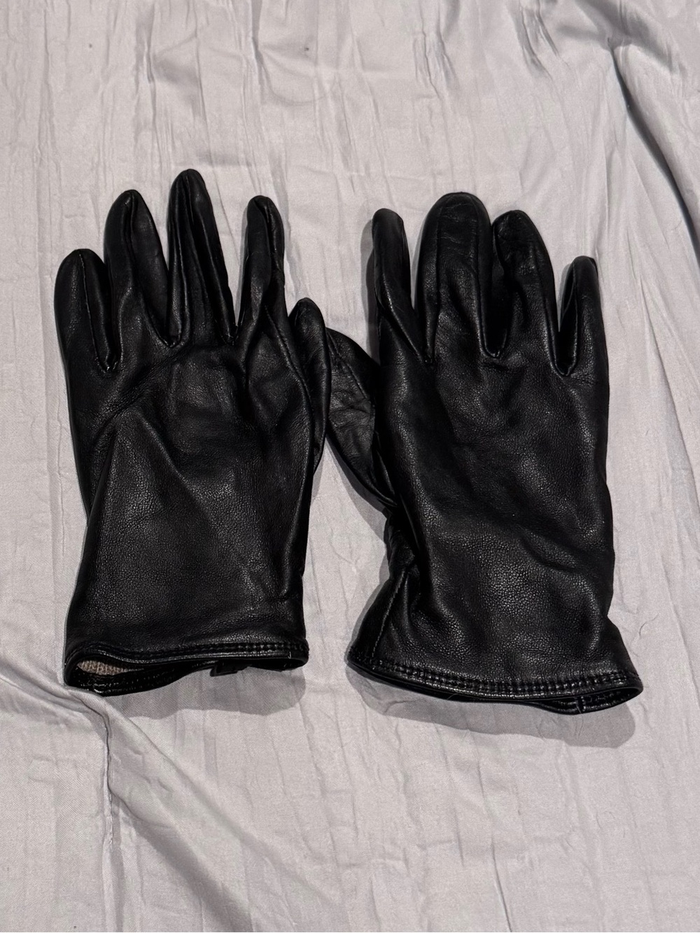 Charter Club Women's Black Leather Dress Gloves